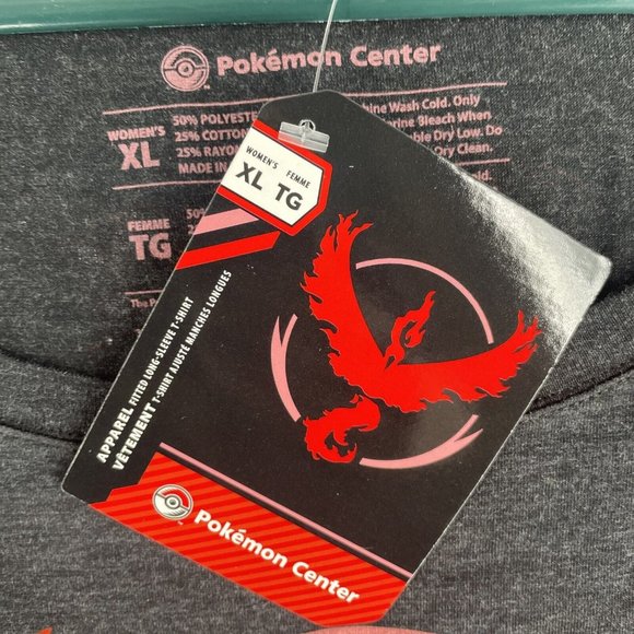 Pokemon Center Team Valor Shirt Womens XL Long Sleeve Discontinued RARE Collect - Picture 10 of 14